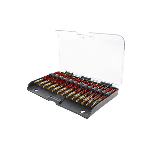 TIPTONin 13-osainen Nylon Best Bore Brush Set tarjoaa erinomaisen puhdistustehon kaikille kaliipereille, kestävä ja joustava rakenne takaa pitkäikäisyyden.